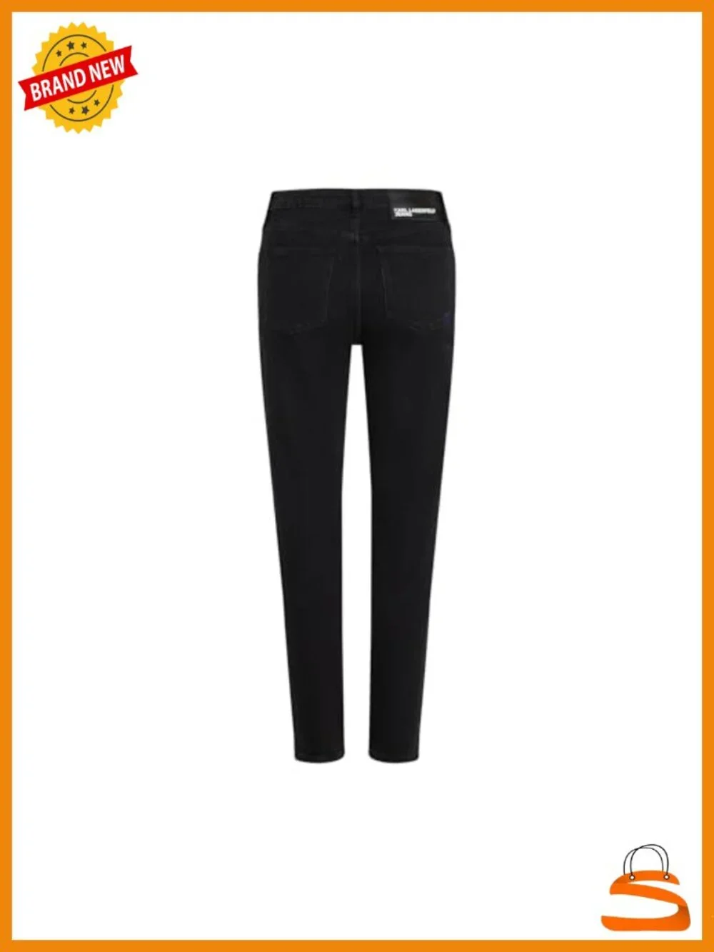 High Rise Tapered Mom Jeans Cotton Low Stretch
